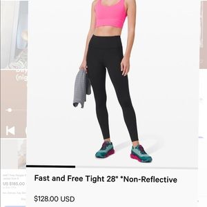 Lululemon Fast and Free Tight Nulux 28”